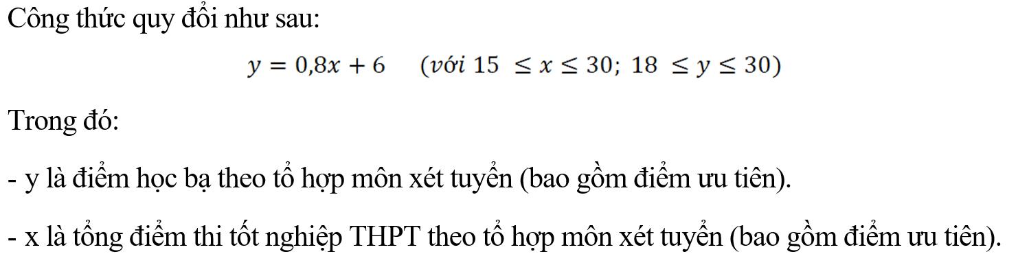 Thông báo Ngưỡng điểm đủ điều kiện nhận hồ sơ đăng ký xét tuyển đại học chính quy năm 2025
